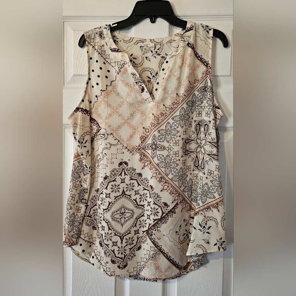 Maurice's Sleeveless Patterned Tunic, Size XXL